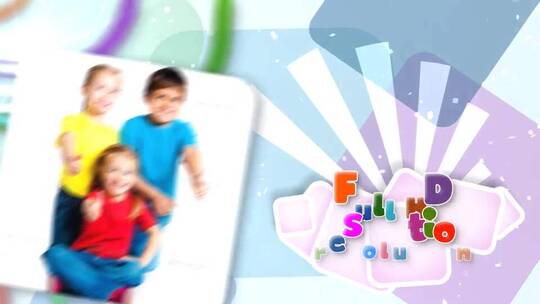 快乐童年儿童相册写真纪念视频AE模板AE视频素材教程下载