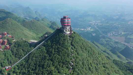 航拍中国凉都六盘水梅花山--民宿酒店原视频