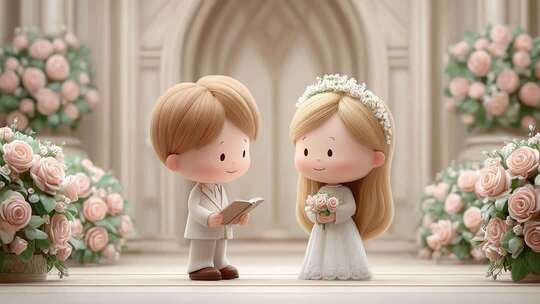 Q版唐风婚礼场景动画唯美浪漫