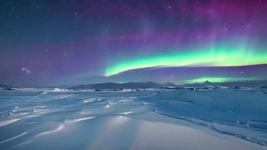 极光北极极昼夜空星空梦幻唯美背景视频素材