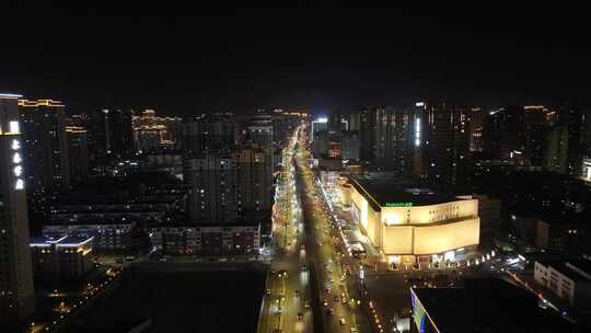 大同夜景大同繁华车流山西夜景大同宣传片