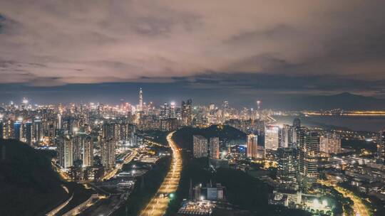 4k延时深圳夜景天际线