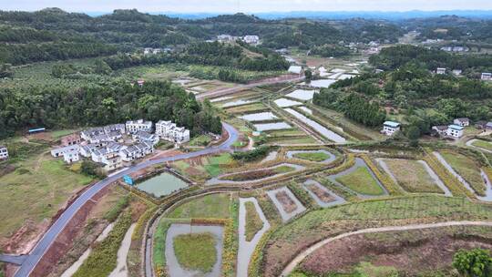 4k航拍全国文明村 乡村振兴产业兴旺美丽