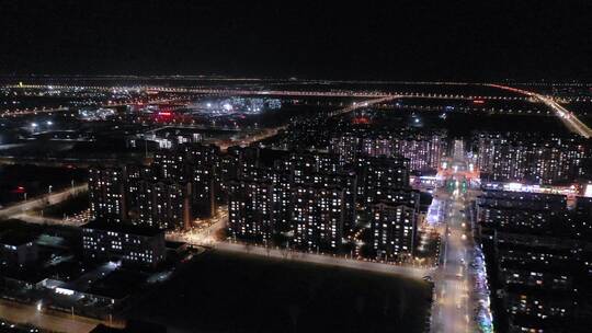 未调色的，银川夜景航拍