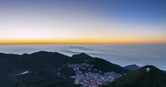 庐山仰天坪傍晚航拍延时