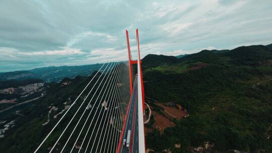 贵州鸭池河大桥FPV视频素材模板下载