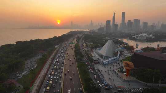 4K航拍深圳滨河大道1