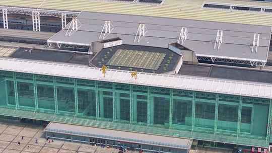 江苏常州火车站航拍天宁区城市地标风景风光视频素材模板下载