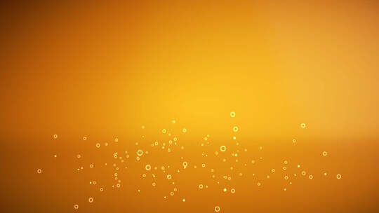 小气泡香槟或啤酒黄色背景三维动画视频素材模板下载