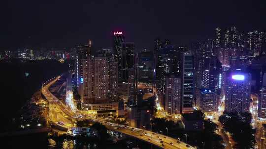 香港航拍夜景