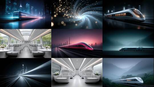 时代速度飞跃发展中国高铁动车组高清在线视频素材下载
