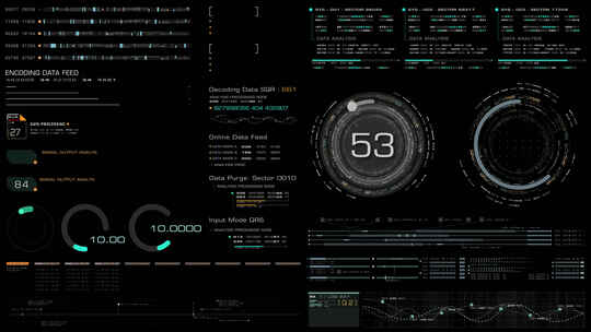 HUD 01的运动图形元素