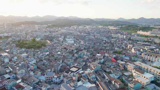 宁波宁海西店镇建筑风景航拍