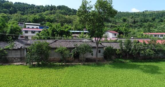 四川德阳山区农村航拍