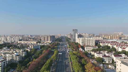 4K航拍江苏昆山城市大景风光