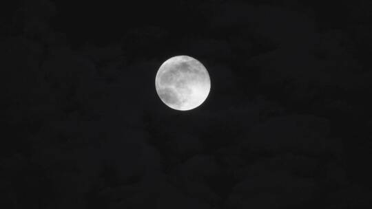 月亮穿云实拍