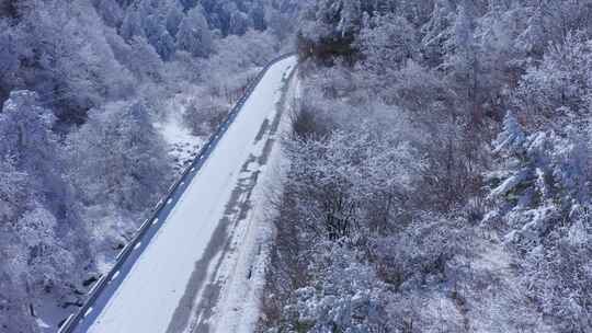 秦岭分水岭  冰雪世界