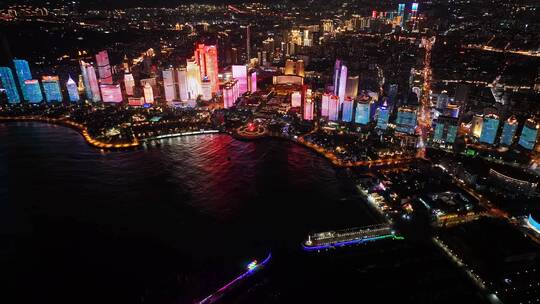 青岛夜景灯光秀浮山湾夜景