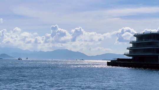 波光粼粼的海|维多利杨海港景色|香港海景