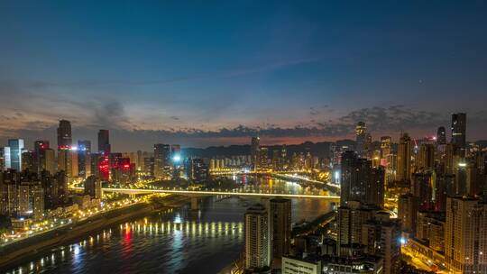 8K大气重庆城市日落日出夜景