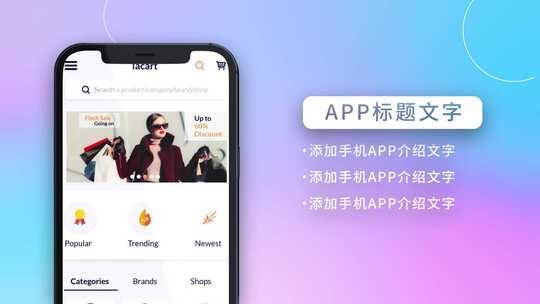 时尚简洁手机APP页面应用展示