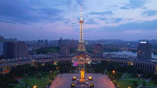 中国株洲神农城炎帝广场夜景