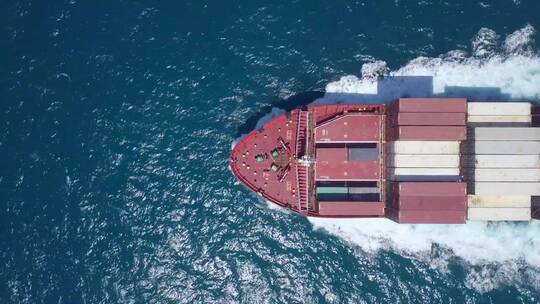 海运货船集装箱运输船视频素材模板下载