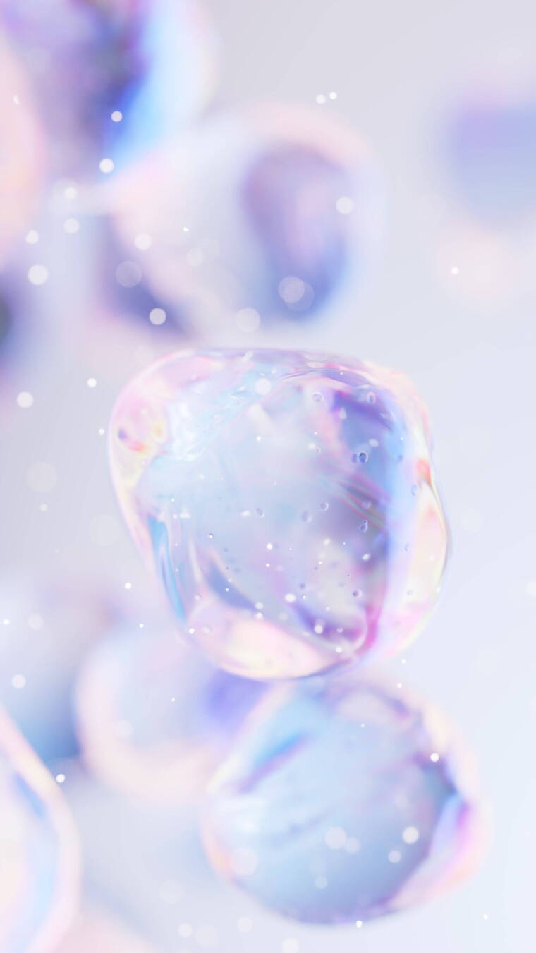 抽象透明球体背景3D渲染