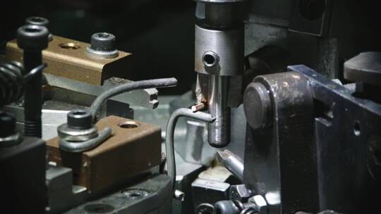 机械加工特写镜头铣削加工工业制造