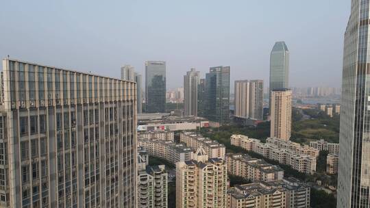 航拍杭州城市风光视频素材模板下载