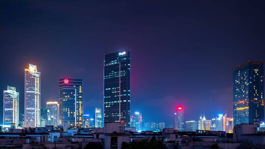 广州城市风光夜景延时摄影