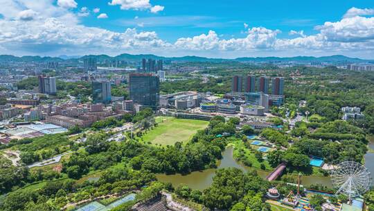 4K深圳观澜湖新城蓝天白云延时2