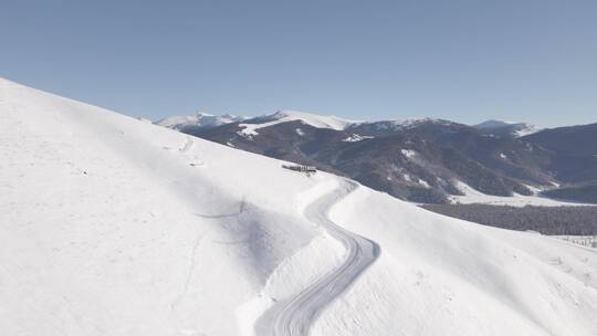 新疆滑雪·雪山4K航拍