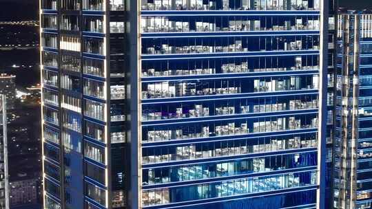 【4K合集】夜晚办公楼写字楼深夜加班