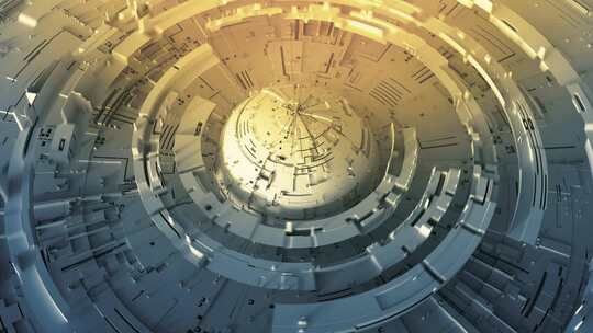 机械圈部门。工程技术设计。无缝循环3D渲