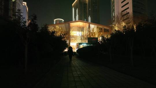 郑州会展中心大玉米CBD航拍二七塔夜景街道