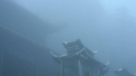 浙江天台山华顶寺雾景视频素材