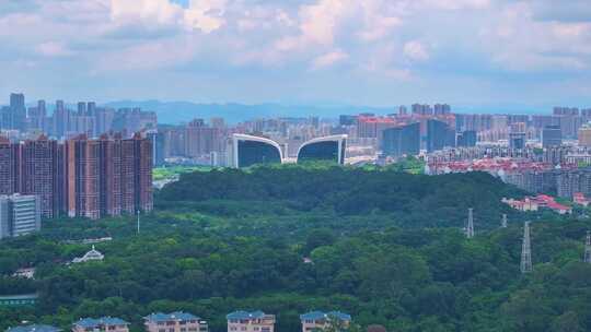 广西壮族自治区南宁市青秀区大景全景航拍城