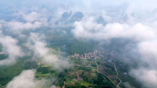 桂林山水阳朔风光中国航拍