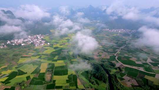 桂林山水阳朔风光中国航拍