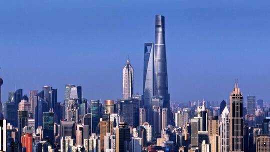 上海市中心航拍空镜