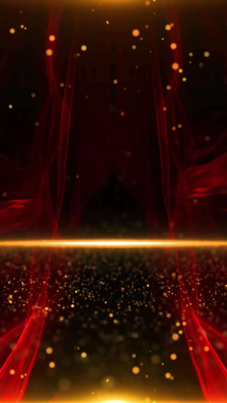红幕金色粒子背景素材