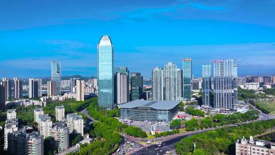 惠州惠城区城市大景航拍视频4K