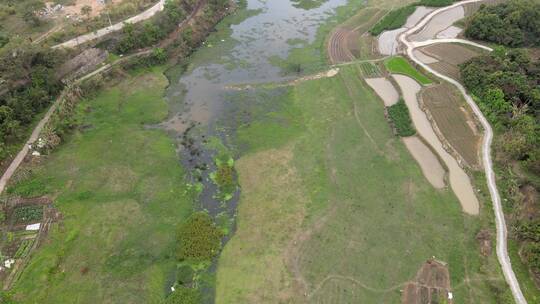 大气 航拍 福建 泉州  河流 自然 田野 风光