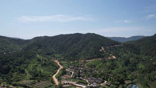 大山高山航拍大山深处