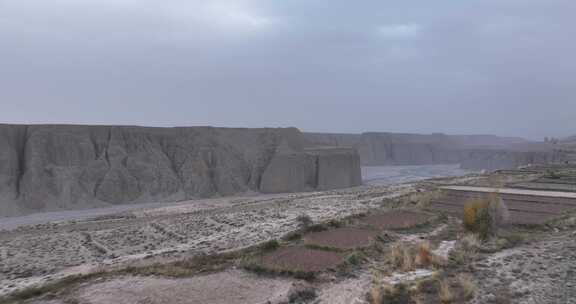 甘肃洪水河峡谷航拍