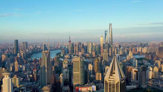 航拍上海城市风光视频素材模板下载