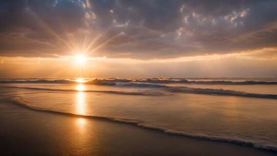 海边日出全景