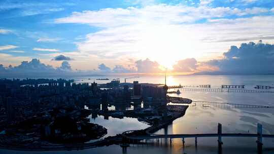 粤港澳大湾区澳门城市风光航拍