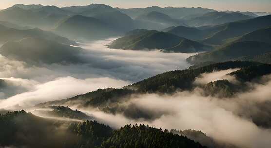 唯美风光日出日落云海风景唯美开场航拍中国